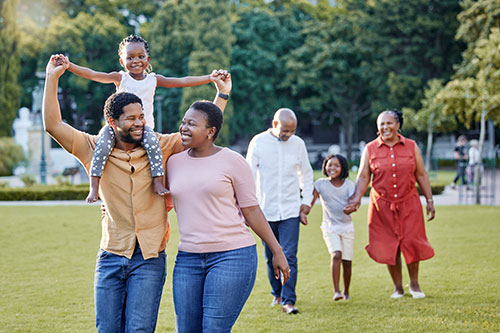 Family in Park in Pattison TX
